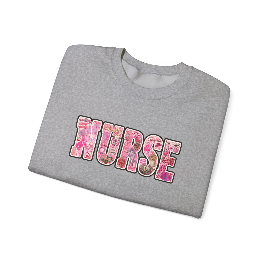 Nurse Floral Crewneck Sweatshirt