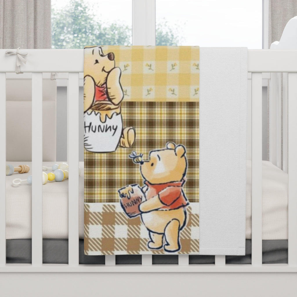 Winnie the Pooh Baby Blanket – 'What if you fly?' Soft Fleece Nursery Throw