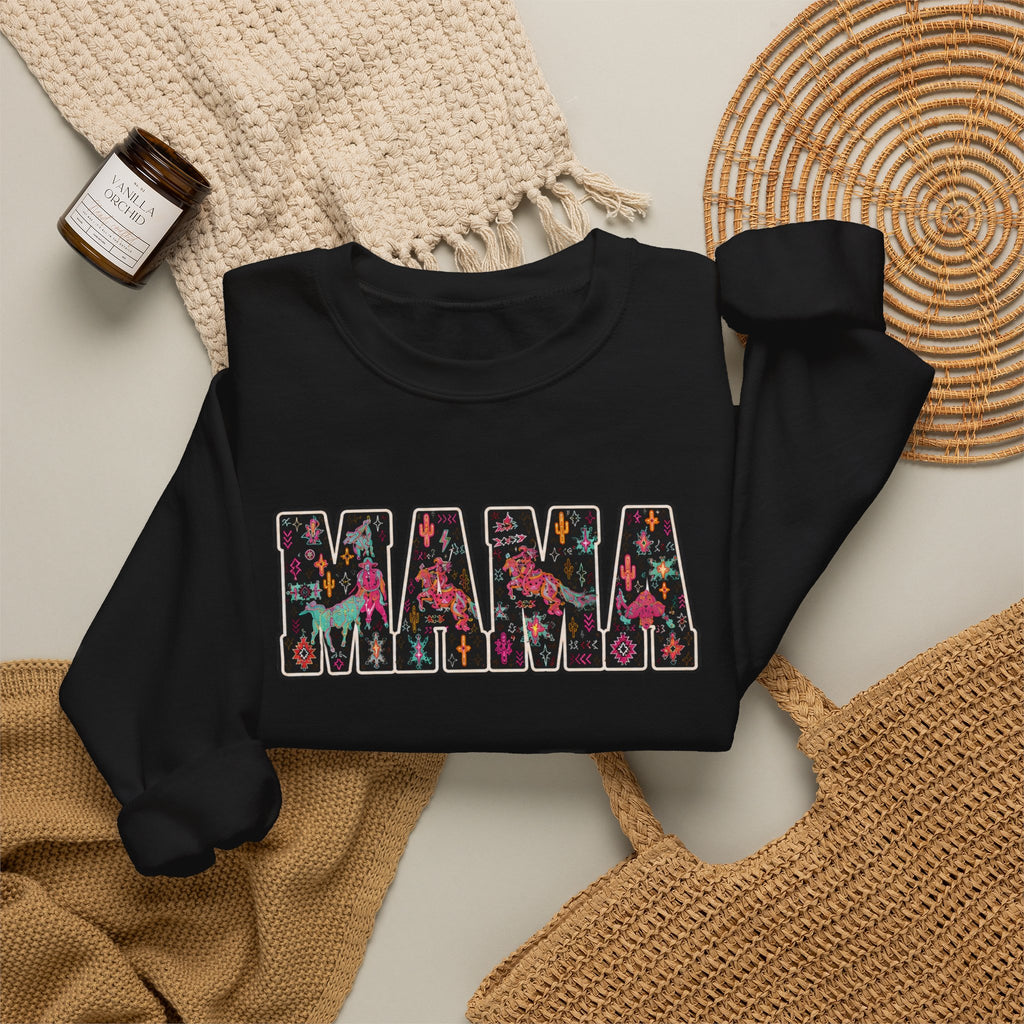 Mama Floral Crewneck Sweatshirt — Floral "MAMA" Mom Gift
