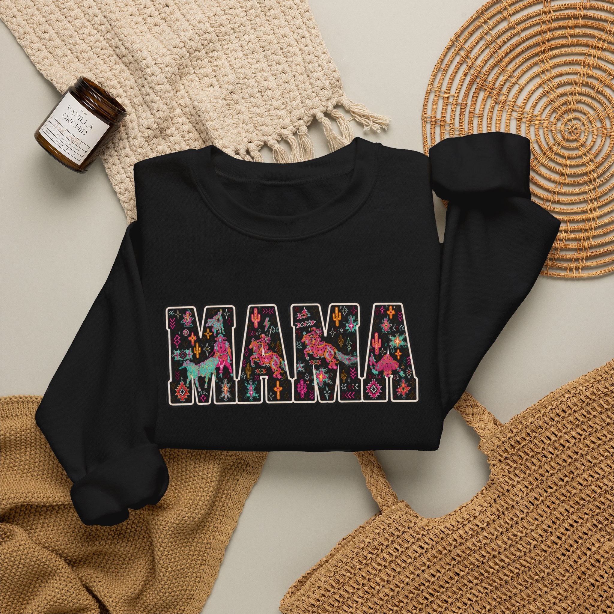 Mama Floral Crewneck Sweatshirt — Floral "MAMA" Mom Gift