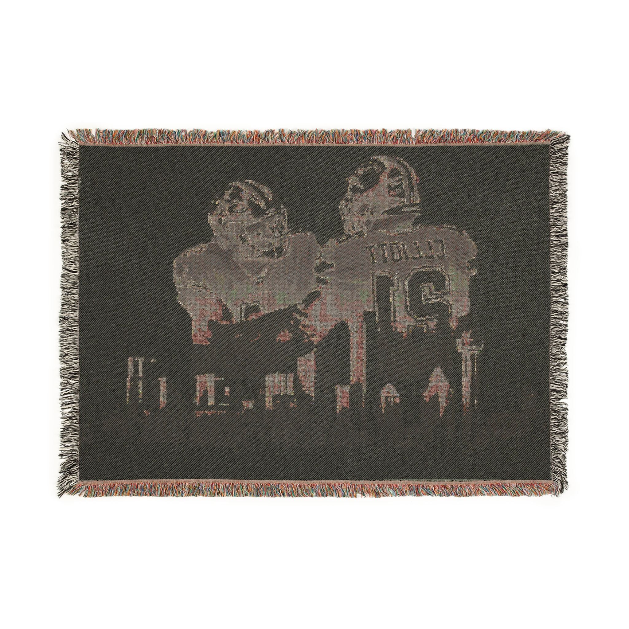 Cowboys Elliott & Prescott Woven Throw Blanket – Dallas Skyline Football Fan Gift