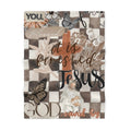 Religious Baby Blanket — “It Is Finished” Christian Fleece Nursery Throw