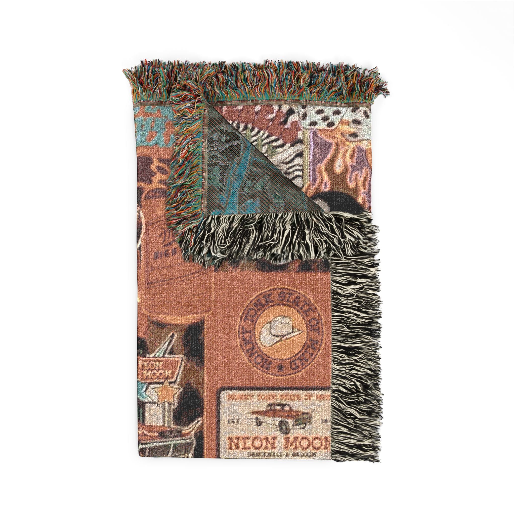 Pixel Art Woven Blanket — Retro Gaming Tapestry Throw