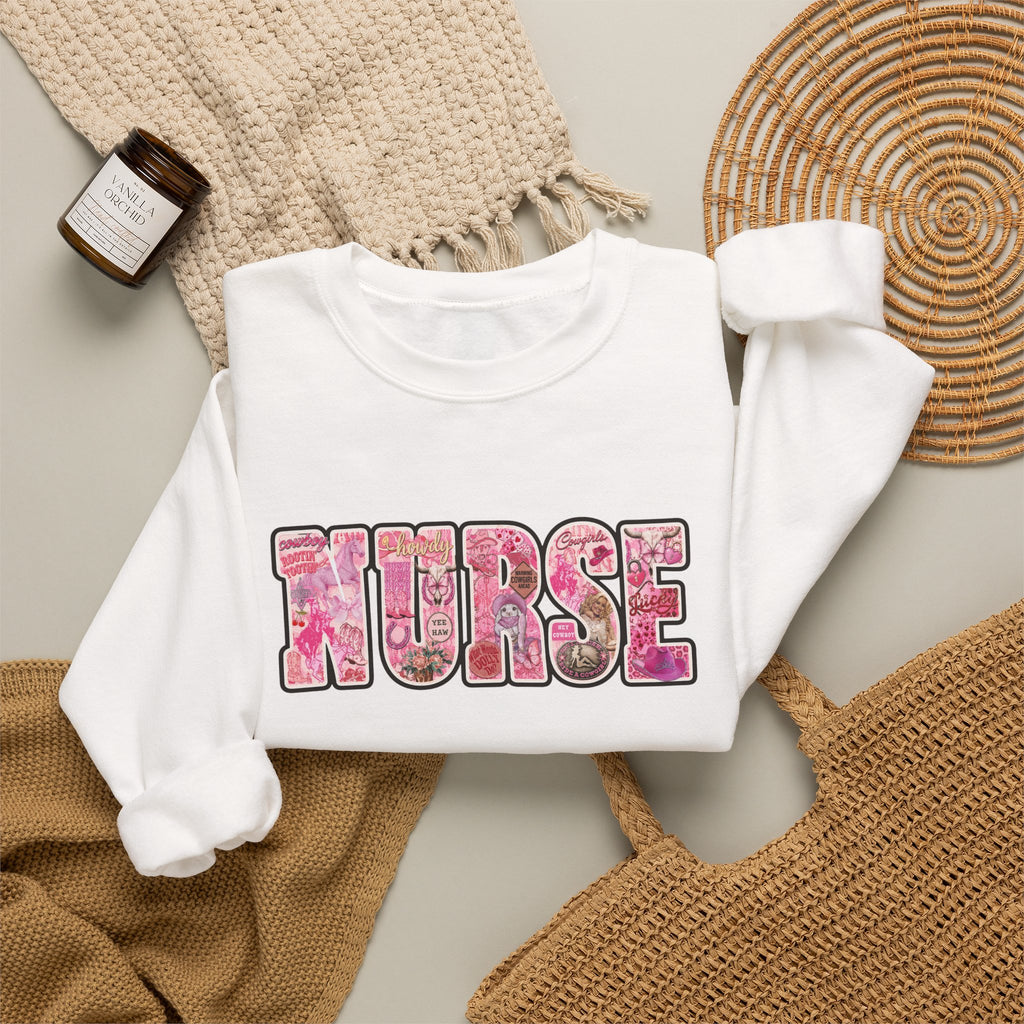 Nurse Floral Crewneck Sweatshirt