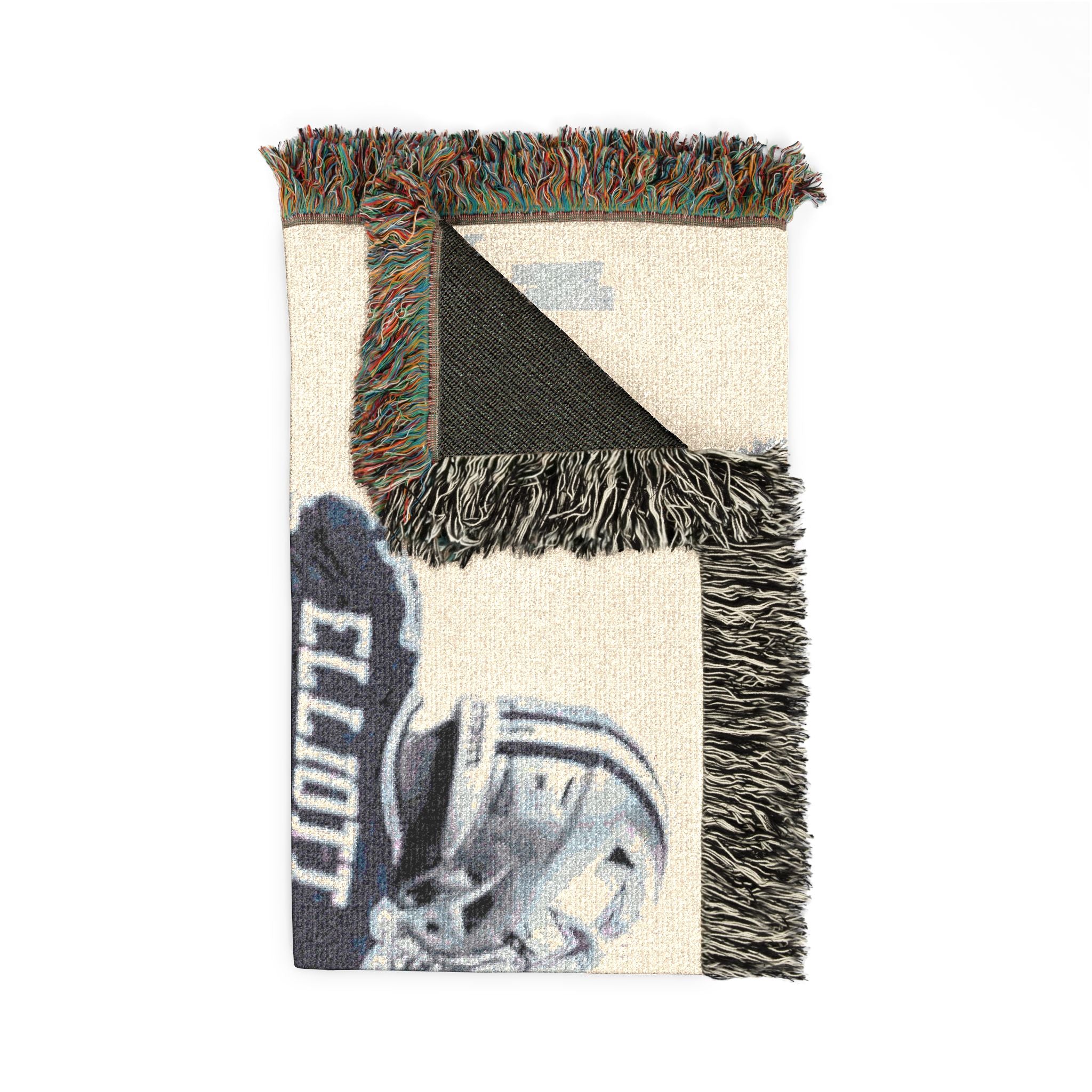 Cowboys Elliott & Prescott Woven Throw Blanket – Dallas Skyline Football Fan Gift