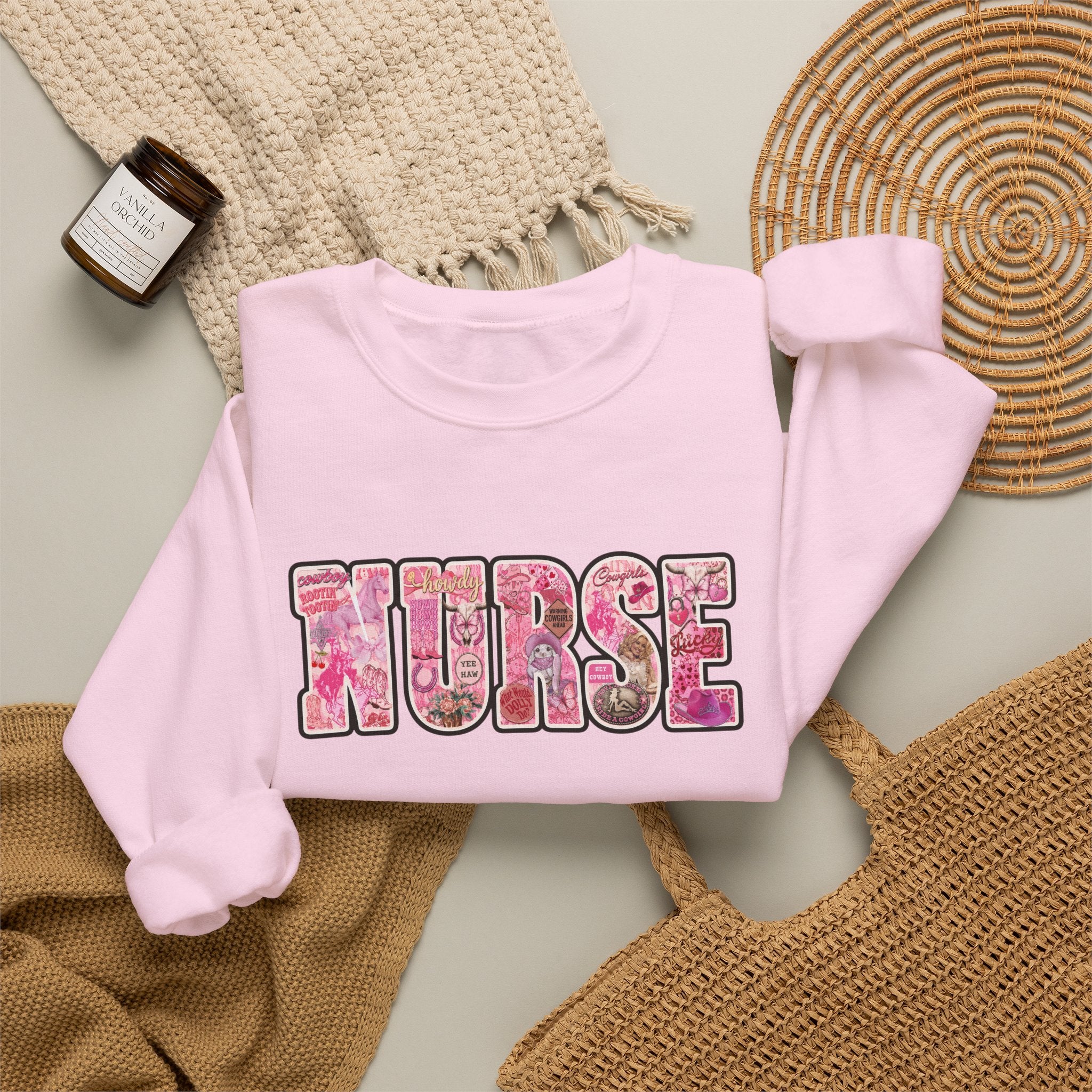 Nurse Floral Crewneck Sweatshirt