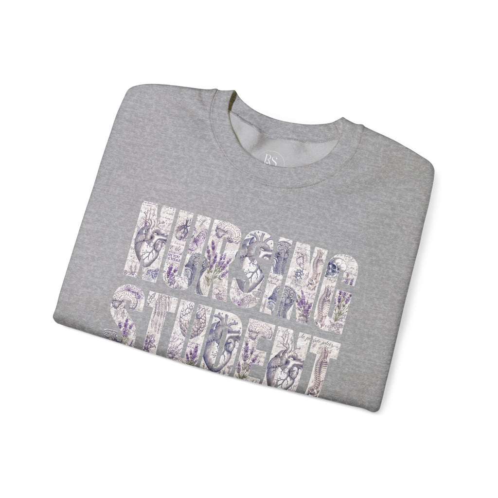 Nursing Student Floral Crewneck Sweatshirt