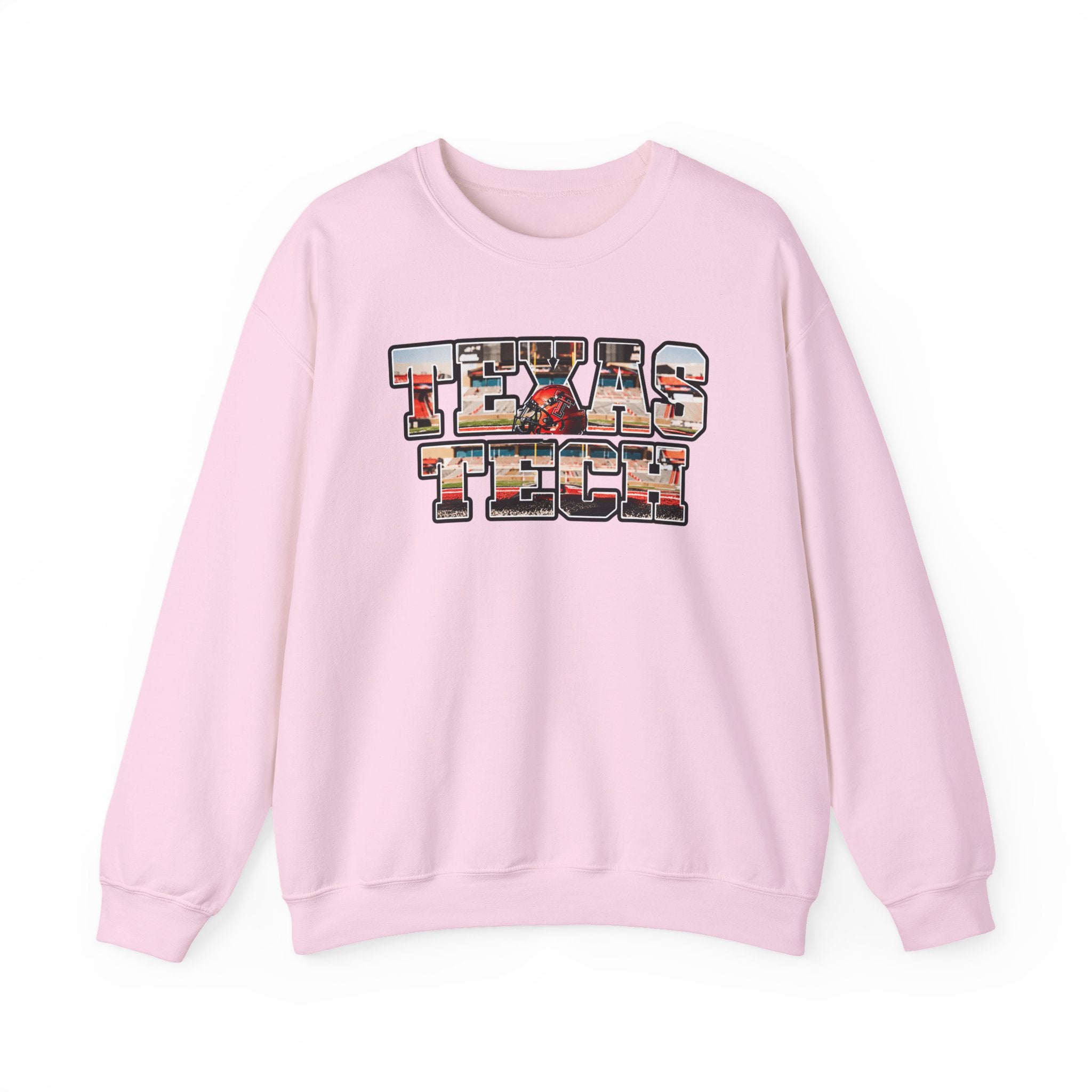 Texas Tech Crewneck Sweatshirt — Vintage Photo Block Letter Design