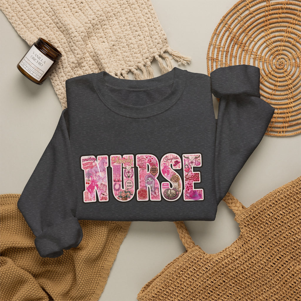 Nurse Floral Crewneck Sweatshirt
