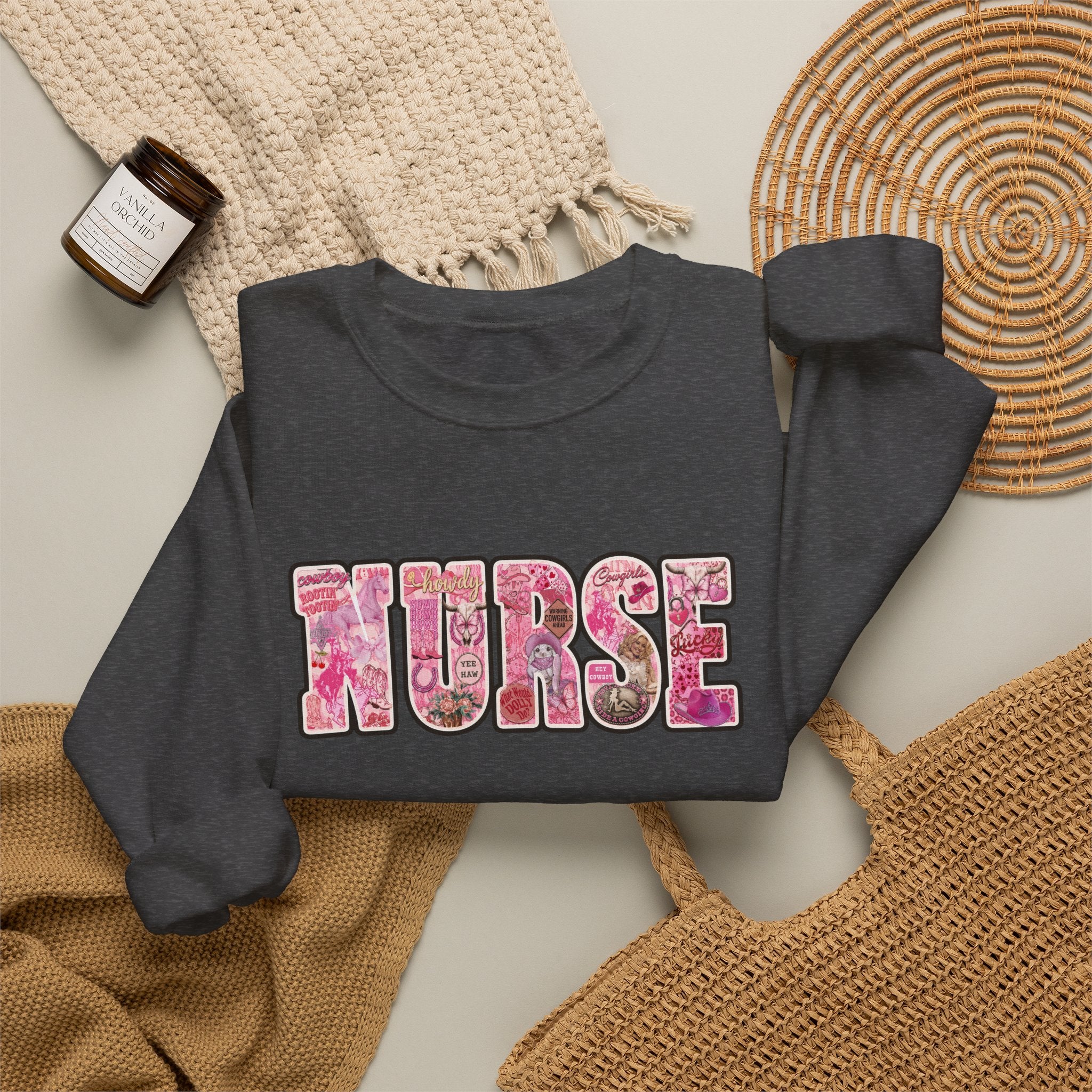Nurse Floral Crewneck Sweatshirt