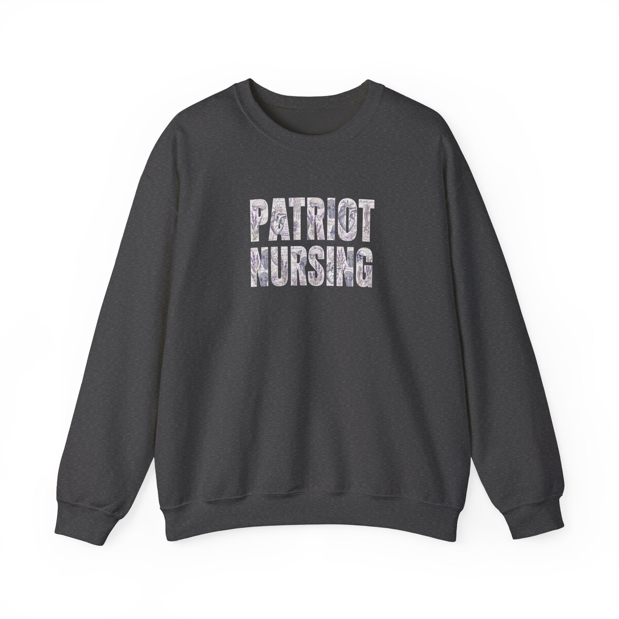 Patriot Nursing Crewneck Sweatshirt — Floral-Patterned Medical Pride Pullover