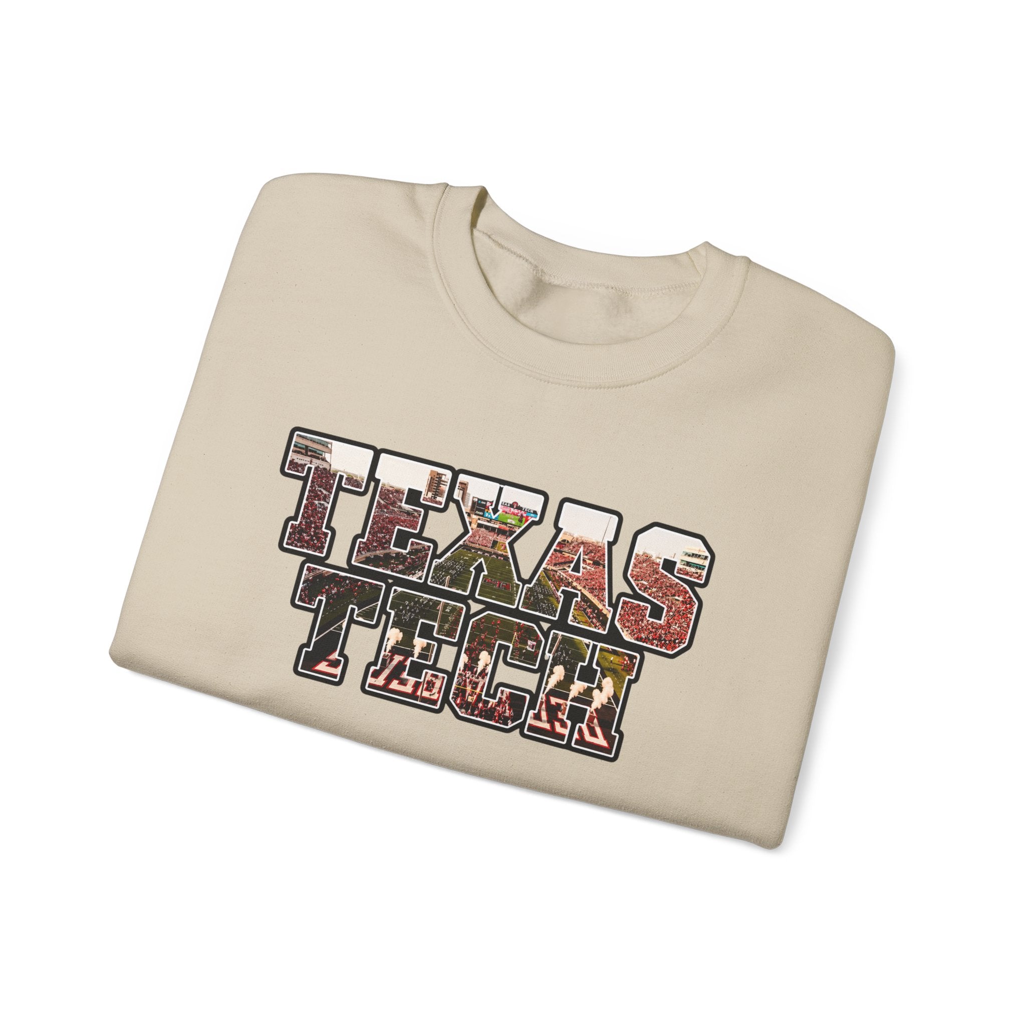 Texas Tech Crewneck Sweatshirt — Vintage Texas Collegiate Graphic