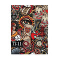 Vintage Tattoo Patchwork Baby Blanket – Retro Sailor Jerry Style Soft Fleece