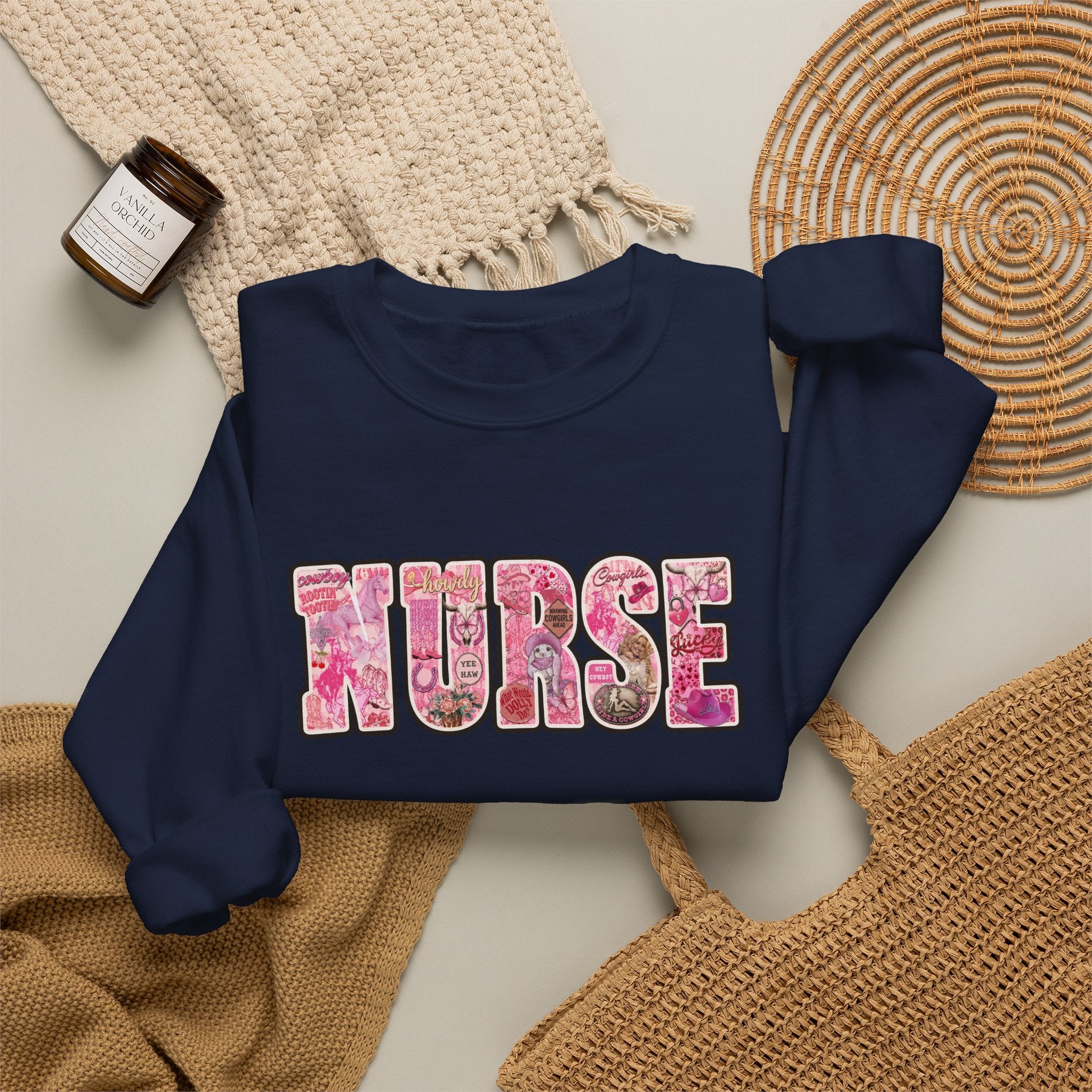 Nurse Floral Crewneck Sweatshirt