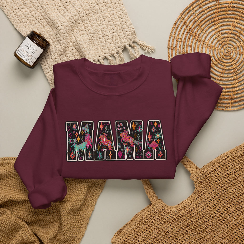 Mama Floral Crewneck Sweatshirt — Floral "MAMA" Mom Gift