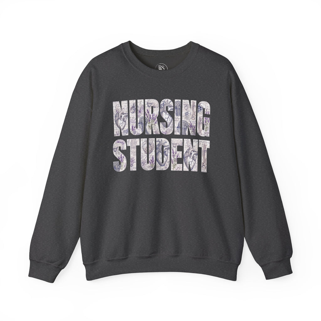 Nursing Student Floral Crewneck Sweatshirt