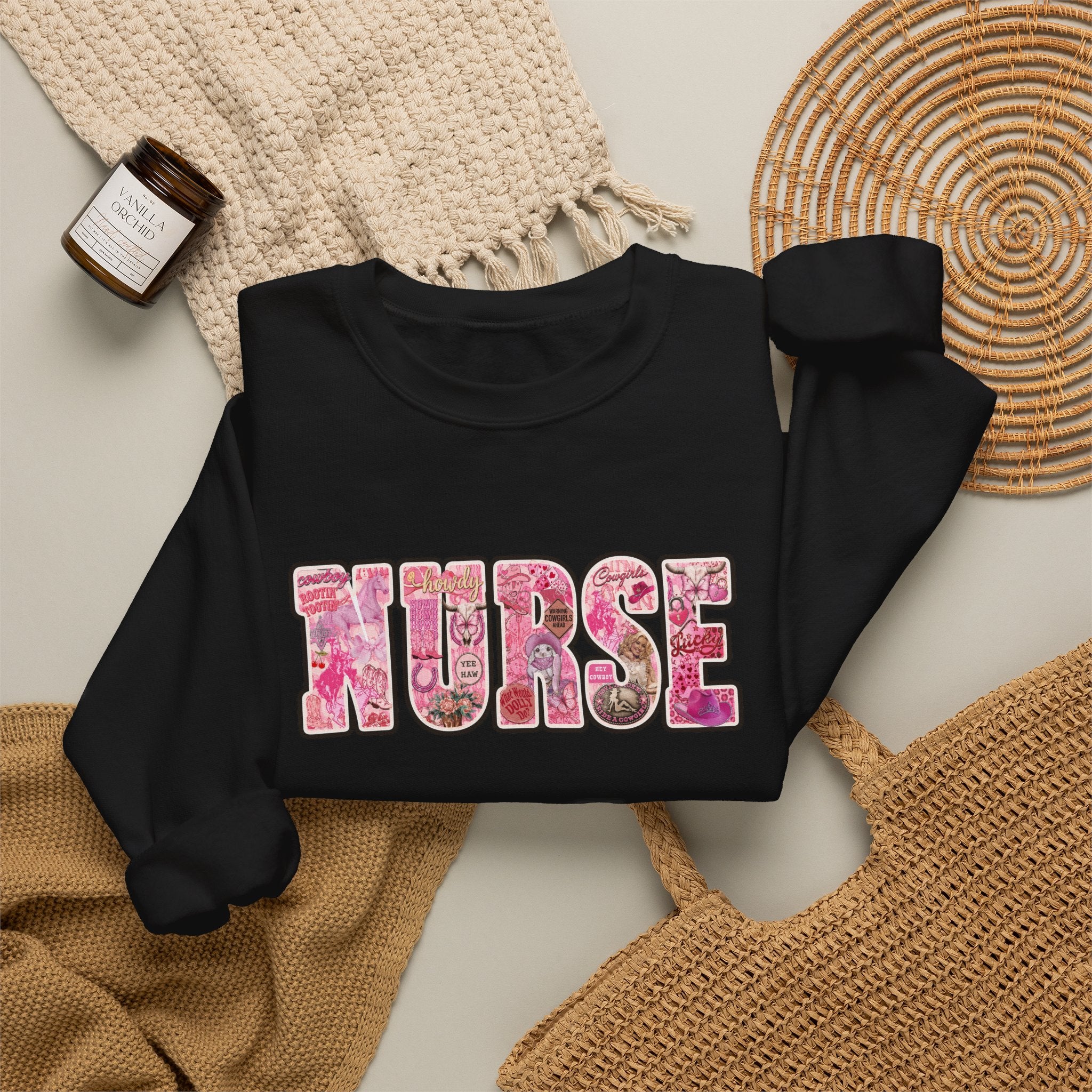 Nurse Floral Crewneck Sweatshirt