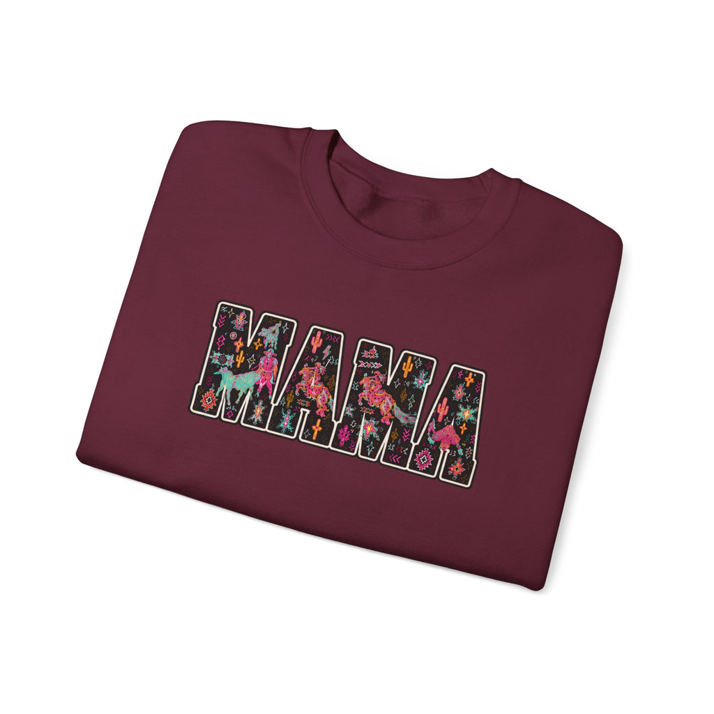 Mama Floral Crewneck Sweatshirt — Floral "MAMA" Mom Gift