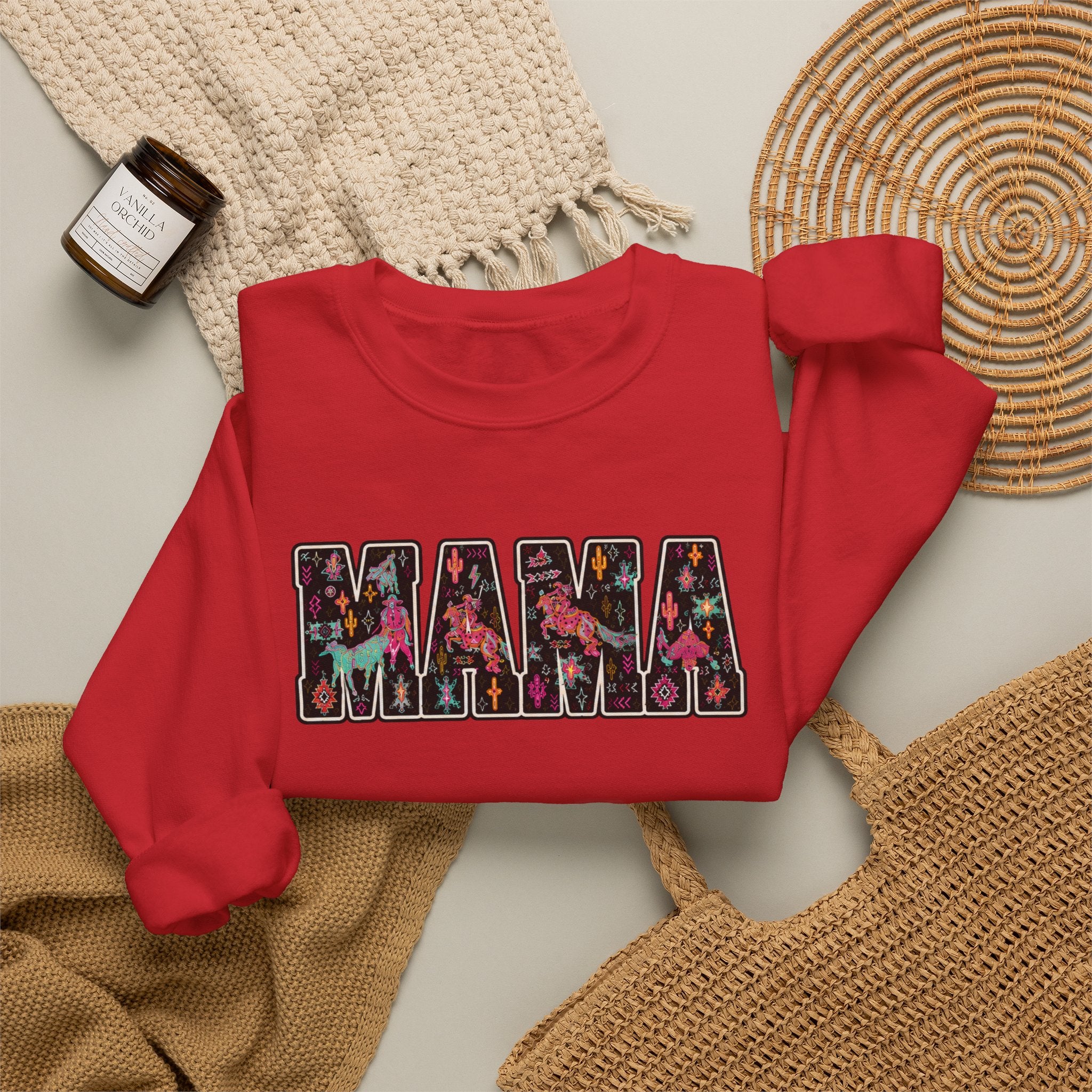 Mama Floral Crewneck Sweatshirt — Floral "MAMA" Mom Gift
