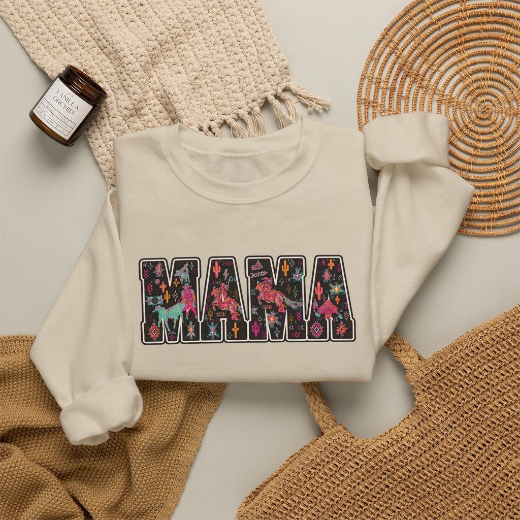 Mama Floral Crewneck Sweatshirt — Floral "MAMA" Mom Gift