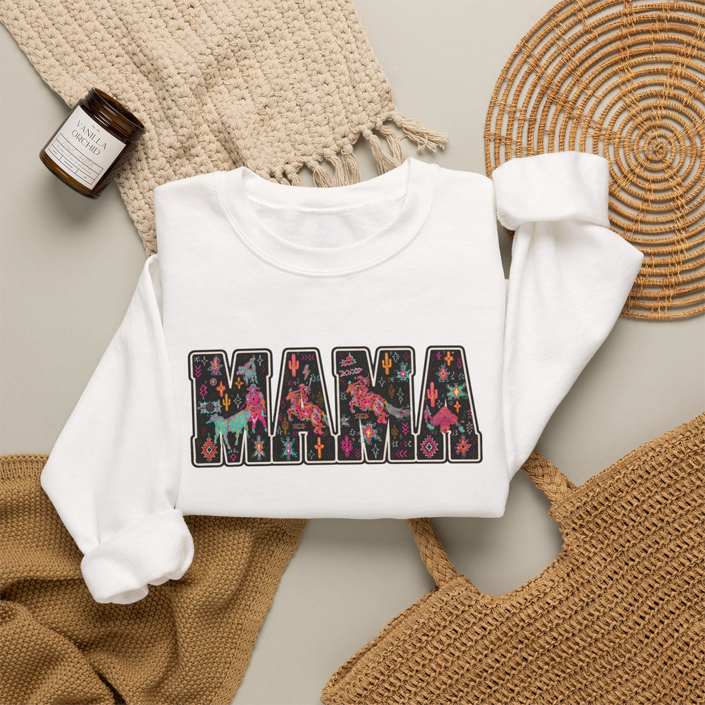 Mama Floral Crewneck Sweatshirt — Floral "MAMA" Mom Gift