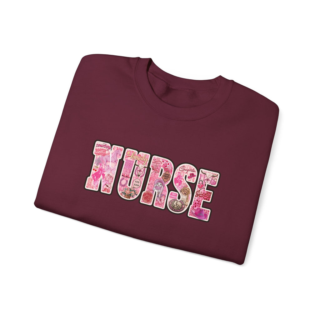 Nurse Floral Crewneck Sweatshirt