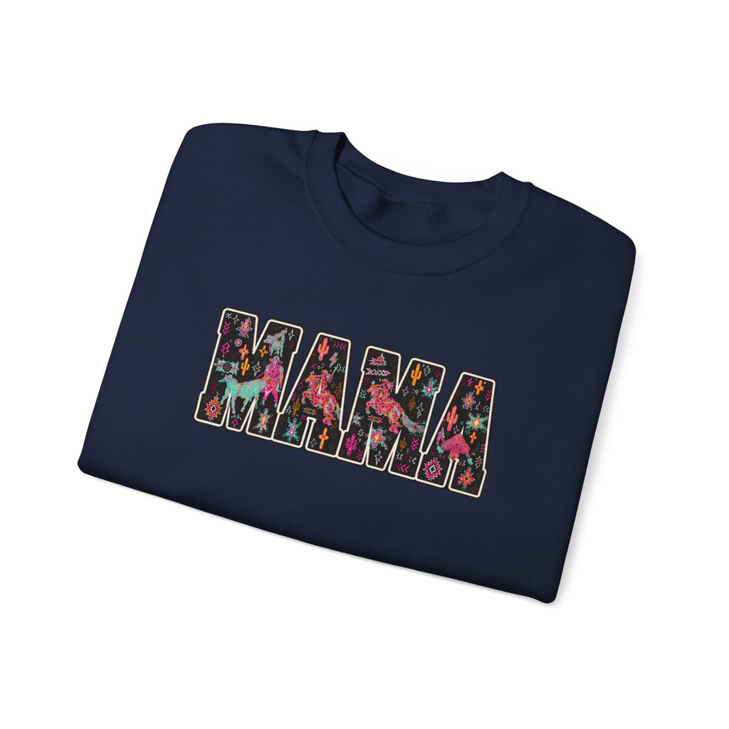 Mama Floral Crewneck Sweatshirt — Floral "MAMA" Mom Gift