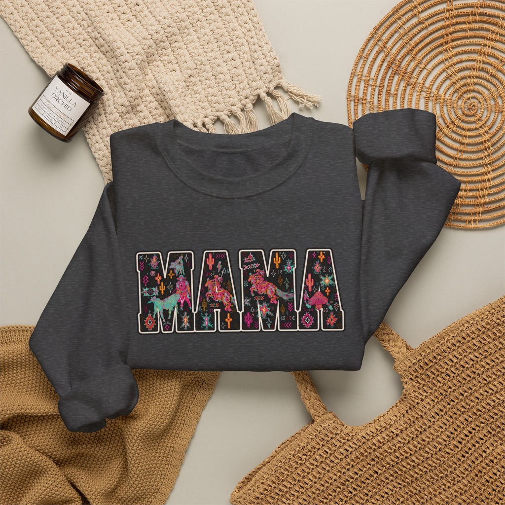 Mama Floral Crewneck Sweatshirt — Floral "MAMA" Mom Gift