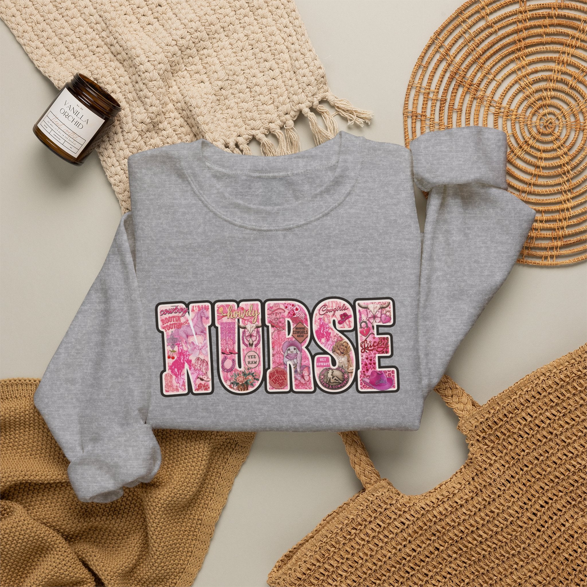 Nurse Floral Crewneck Sweatshirt