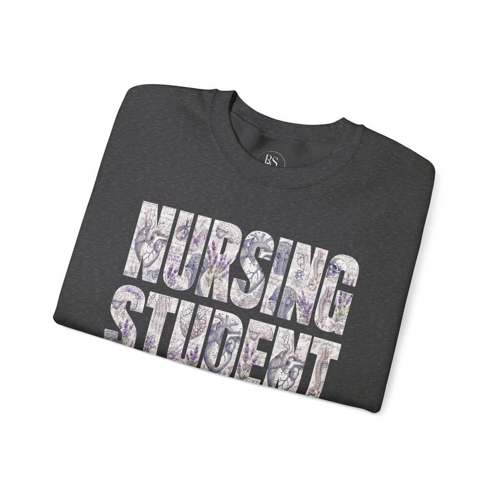 Nursing Student Floral Crewneck Sweatshirt