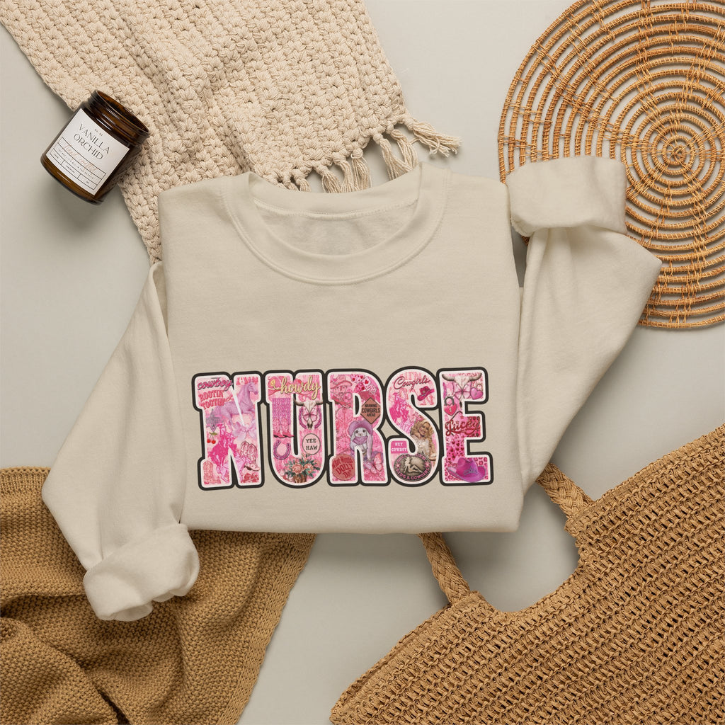 Nurse Floral Crewneck Sweatshirt