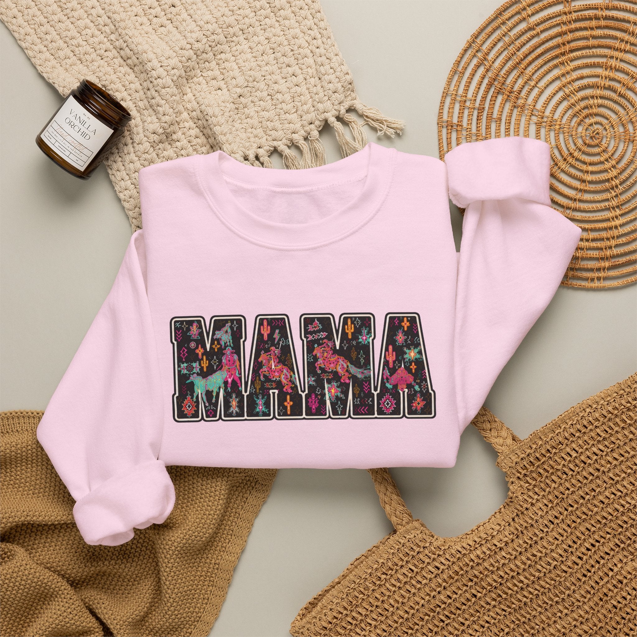 Mama Floral Crewneck Sweatshirt — Floral "MAMA" Mom Gift