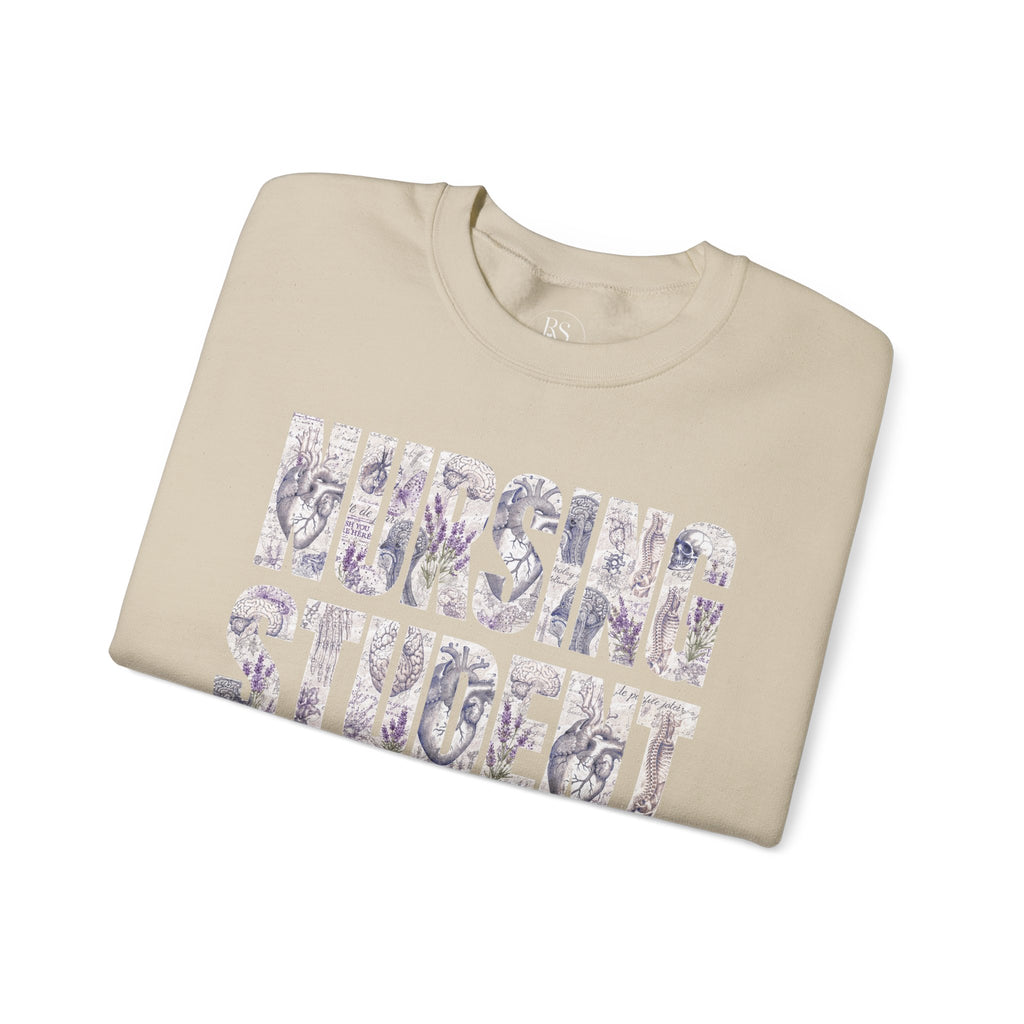 Nursing Student Floral Crewneck Sweatshirt