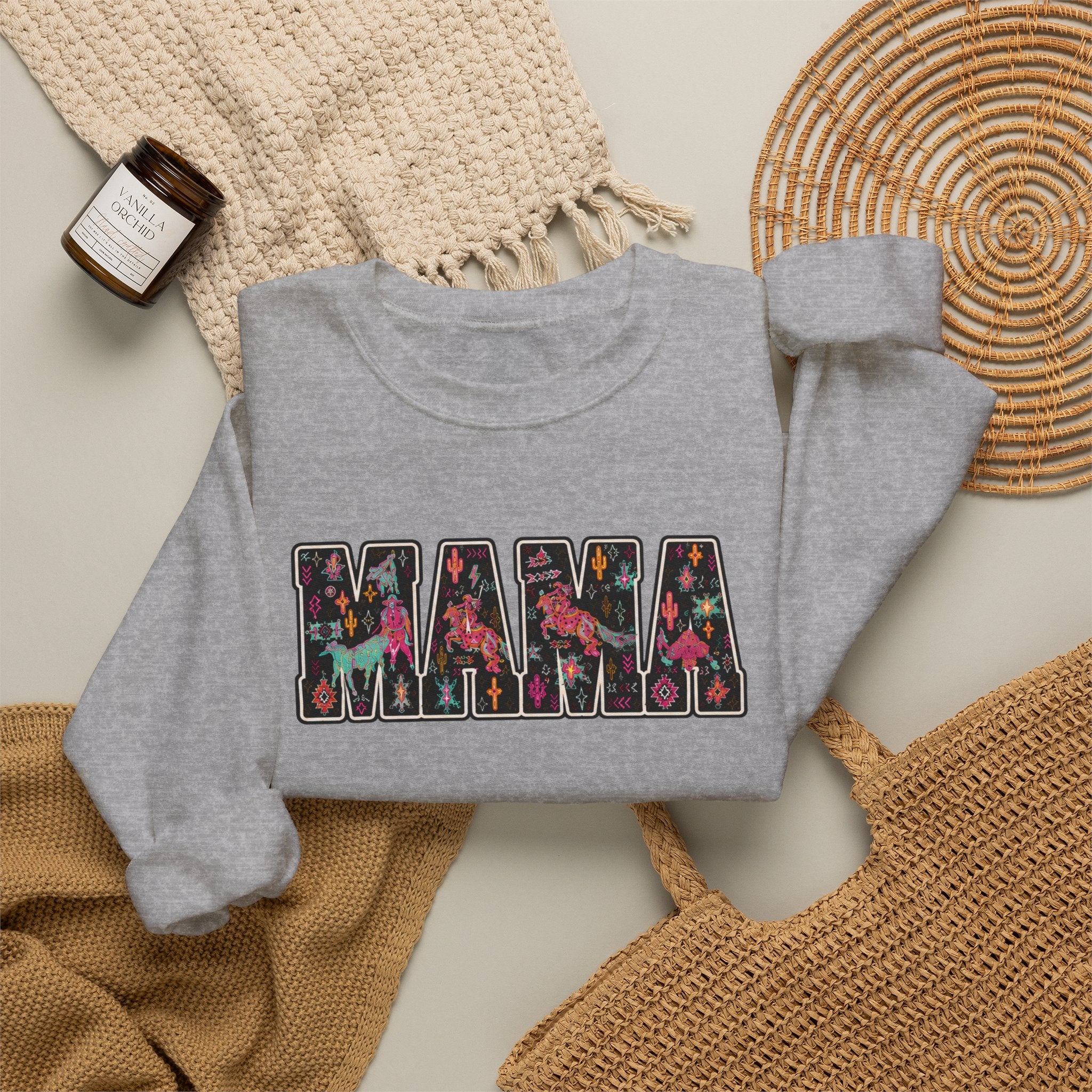 Mama Floral Crewneck Sweatshirt — Floral "MAMA" Mom Gift