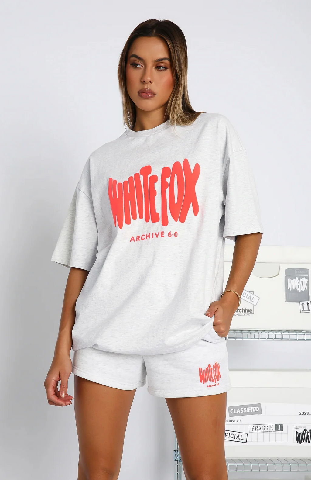 White Fox T-Shirt and Short Set (Pre-Order)