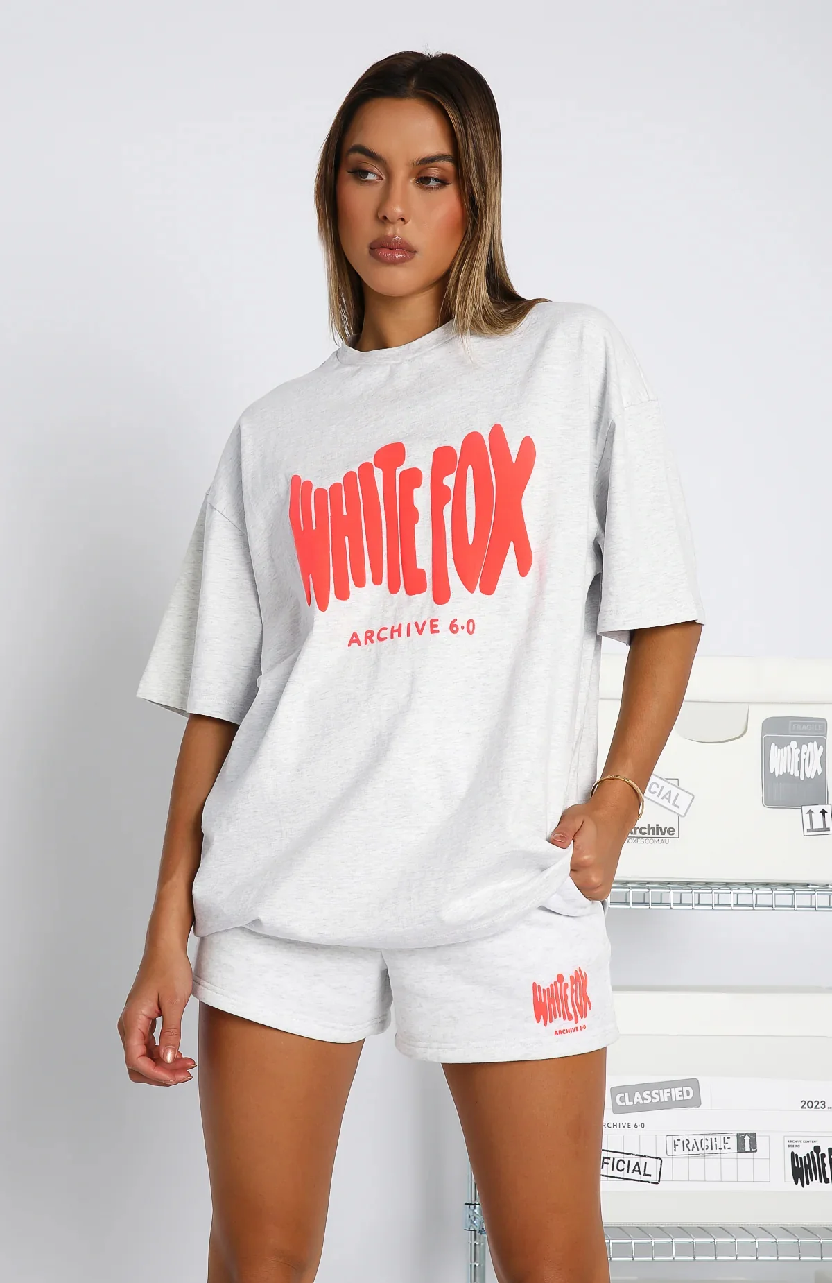 White Fox T-Shirt and Short Set (Pre-Order)